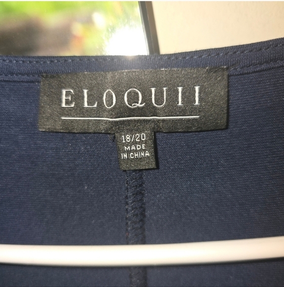🍁🍂Eloquii navy blue blouse 18/20 - Picture 2 of 4